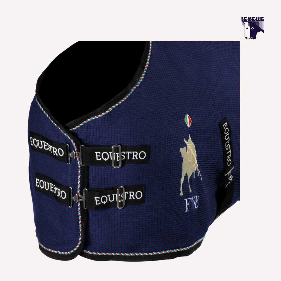 COPERTA NIDO D'APE EQUESTRO X FISE - BLU - immagine 3