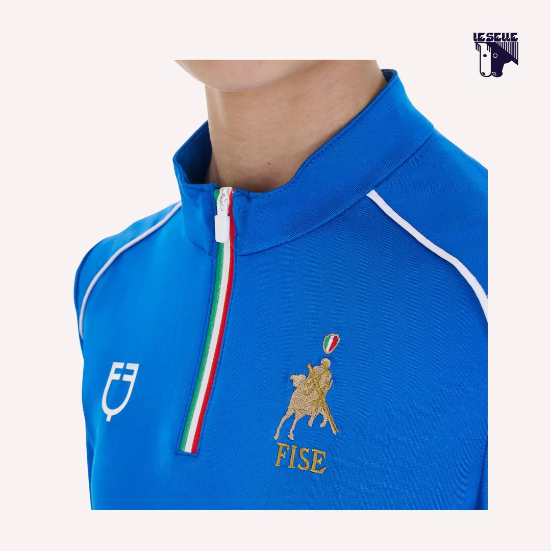 TRAINING TOP EQUESTRO X FISE MANICA LUNGA - ROYAL - immagine 4