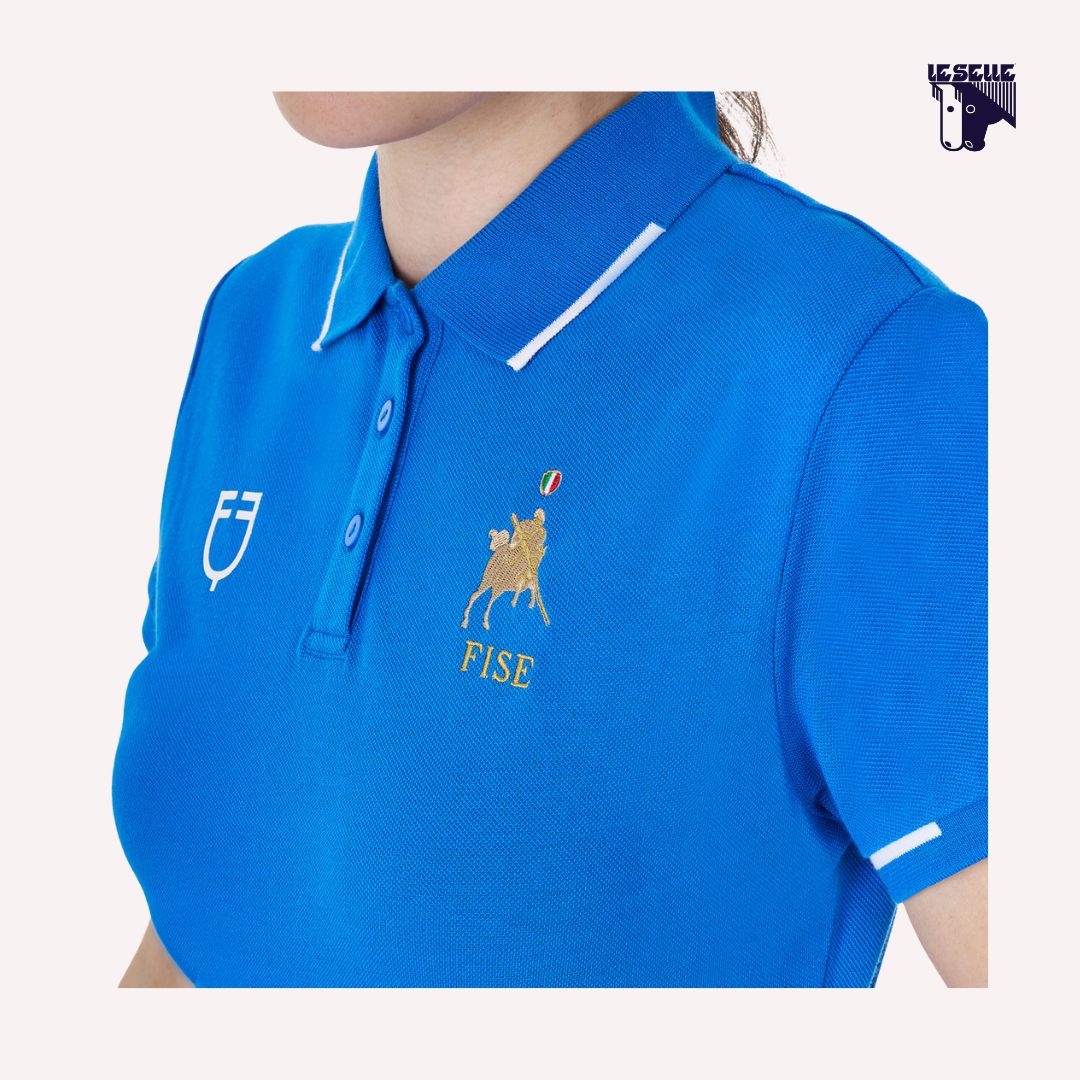 POLO EQUESTRO X FISE - AZZURRO SAVOIA - immagine 4