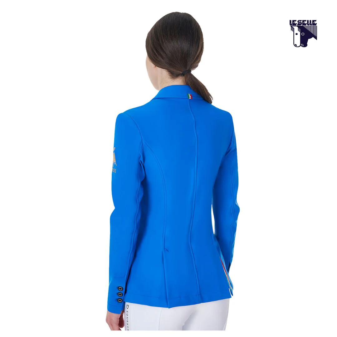 GIACCA DA CONCORSO EQUESTRO X FISE - AZZURRO SAVOIA - immagine 3