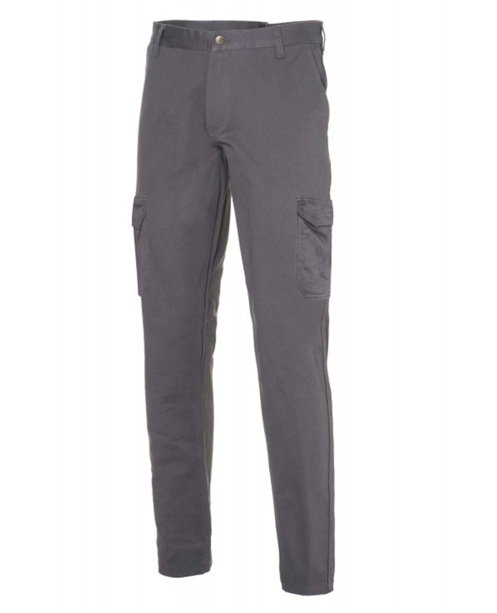 Pantalone STRETCH lycra grigio con tasconi - immagine 2