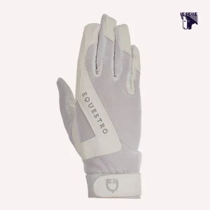 GUANTI UNISEX IN TESSUTO TECNICO EQUESTRO - BIANCO