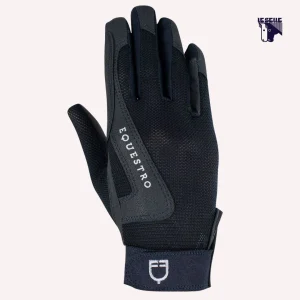 GUANTI BAMBINI IN TESSUTO TECNICO EQUESTRO - BLU