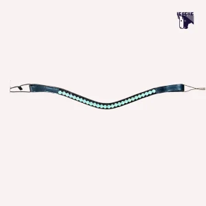 FRONTALINO SILVERLINE TACK - VERDE ACQUA