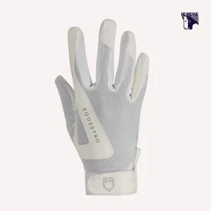 GUANTI BAMBINI IN TESSUTO TECNICO EQUESTRO - BIANCO