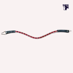 FRONTALINO SILVERLINE TACK - ROSSO/BORDEAUX