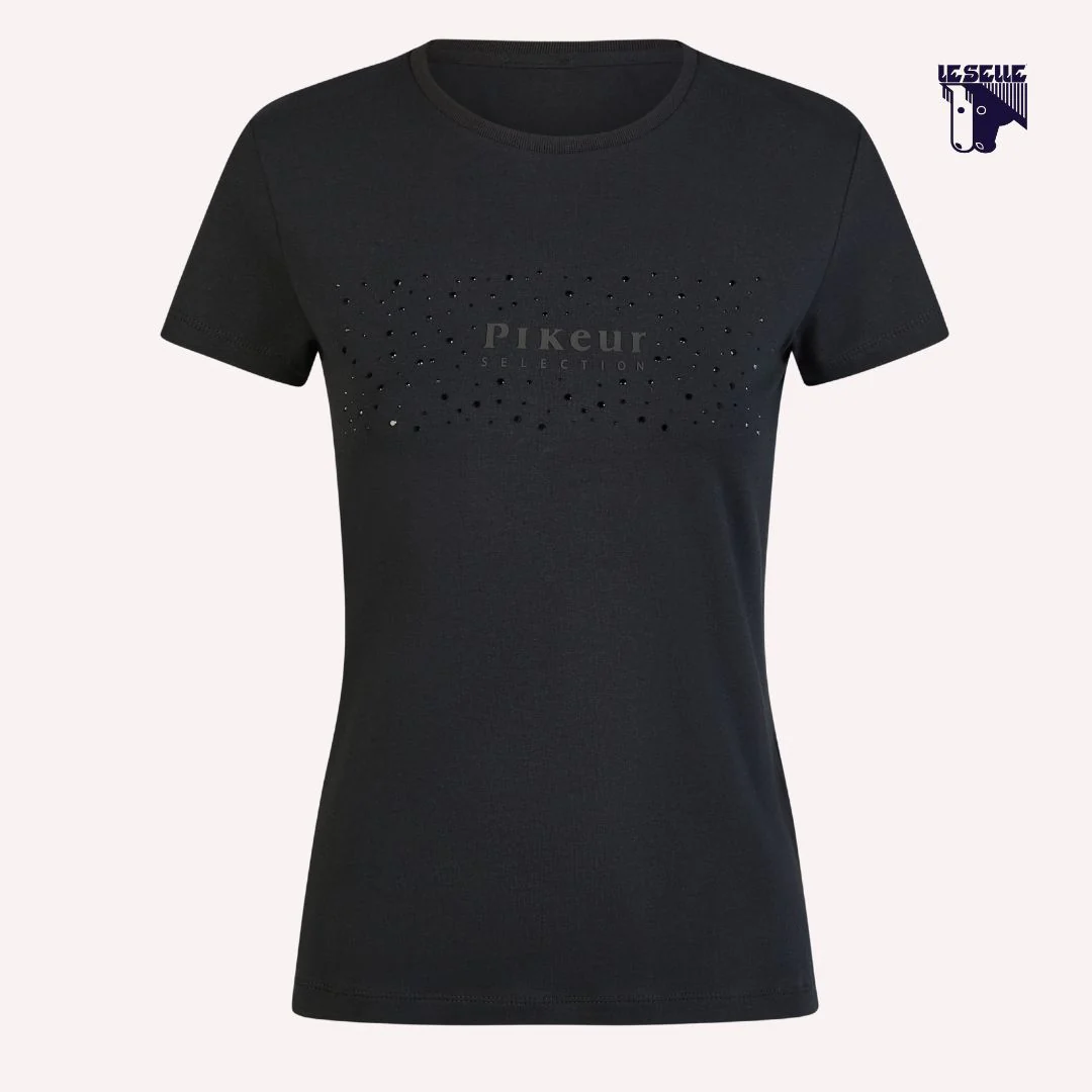 T-SHIRT PIKEUR IN COTONE - NERO - immagine 2