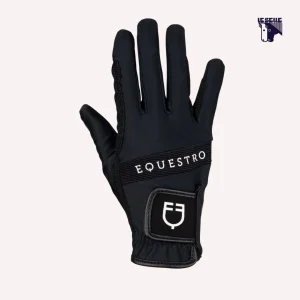 GUANTI UNISEX IN TESSUTO TECNICO EQUESTRO - NERO
