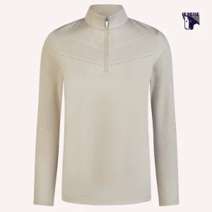 TRAINING TOP PIKEUR LASERCUT - BEIGE