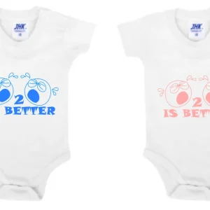 Doppia Tutina Neonato Baby Body per gemelli “2 is Better”