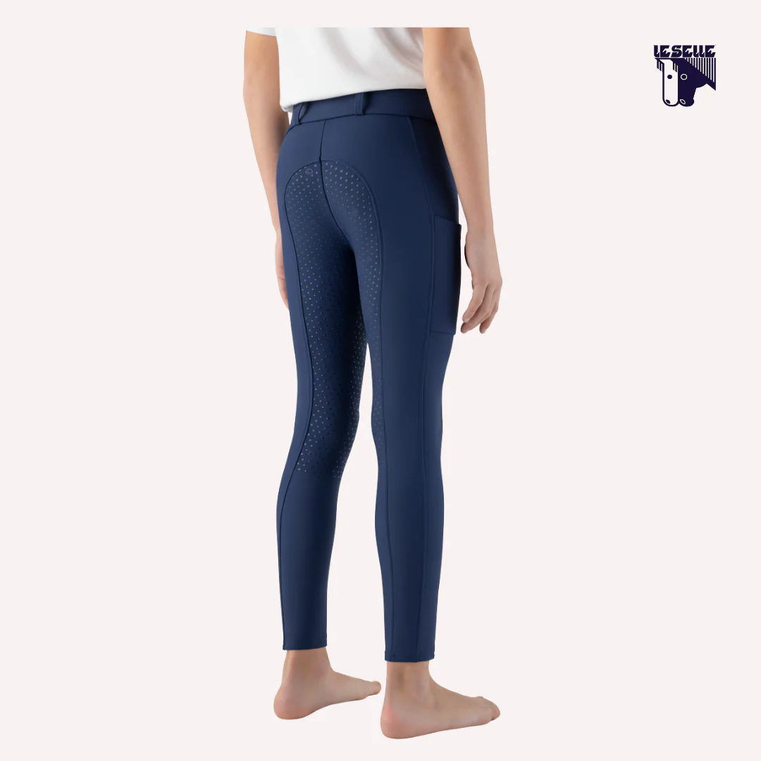 LEGGINGS UNISEX EQUILINE CUNIX - NAVY PEONY - immagine 3