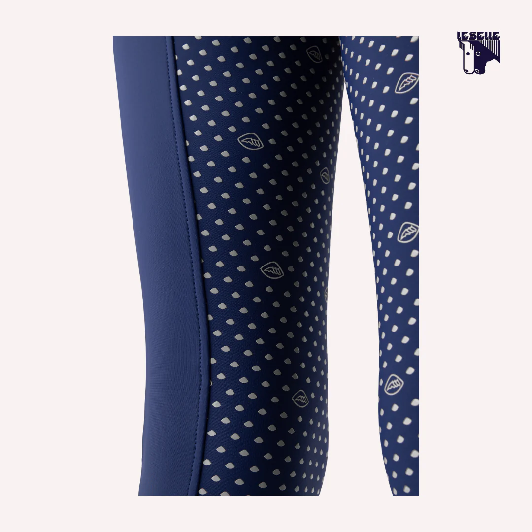 LEGGINGS UNISEX EQUILINE CUNIX - NAVY PEONY - immagine 4