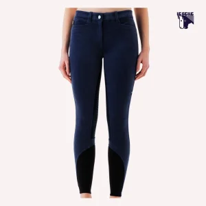 PANTALONI IN VELLUTO EQUILINE EDINAEF - BLU NOTTE