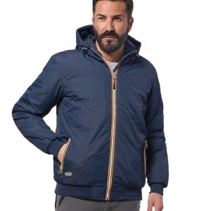 Giubbino in nylon blu