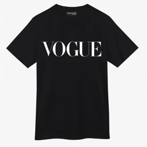VOGUE T-Shirt Black Logo White