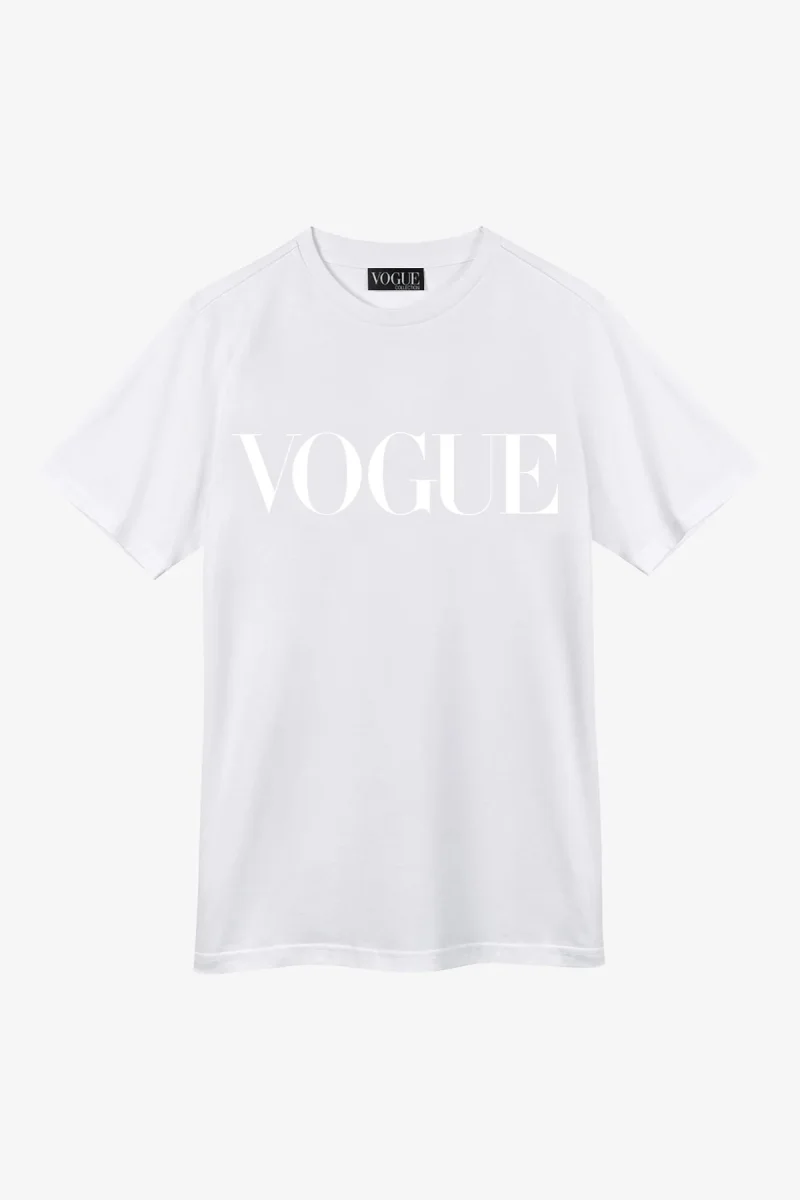 VOGUE T-Shirt White Tonal Logo