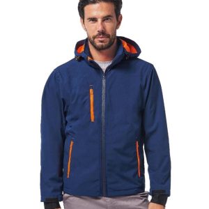 Giubbino soft-shell blu/arancio