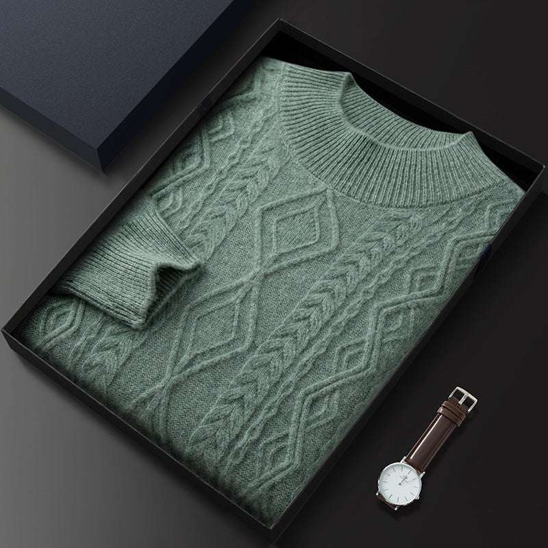 Maglione Girocollo con Trecce in Cashmere - Old Money® - immagine 9