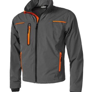 Giubbino stretch grigio / arancio