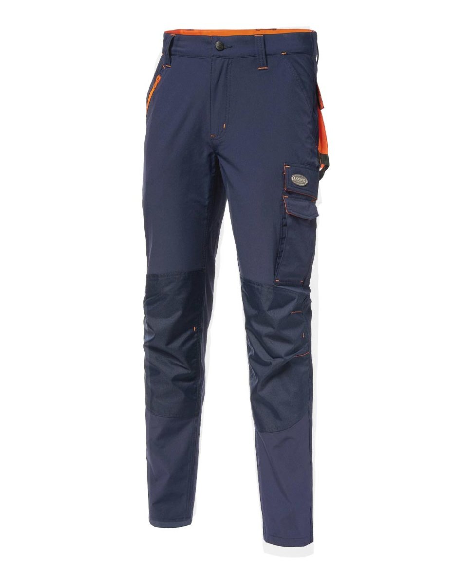 Pantalone stretch blu / arancio 140gr.