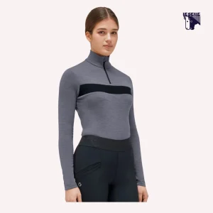 CAVALLERIA TOSCANA TECH WOOL HALF ZIP TRAINING TOP