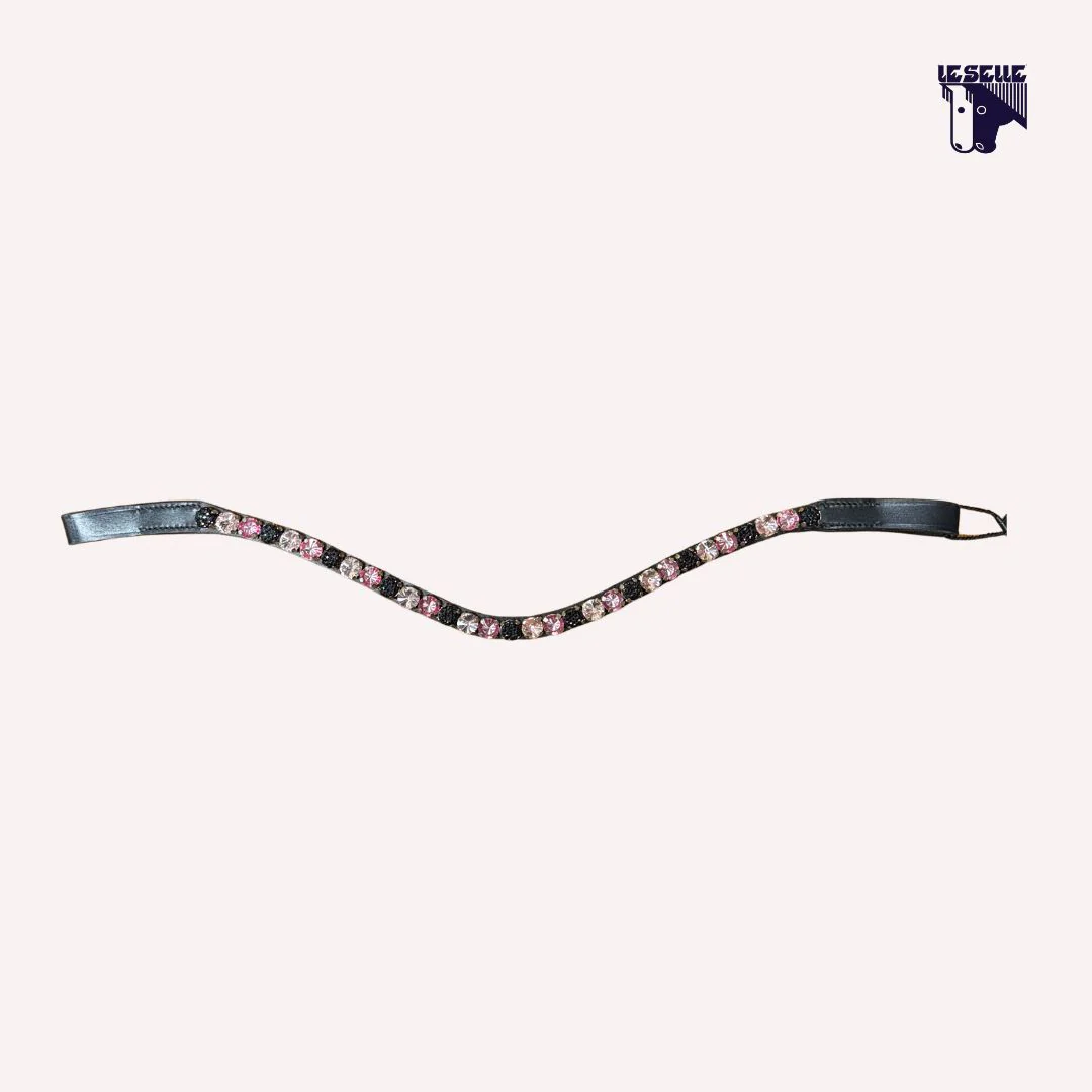 FRONTALINO SILVERLINE TACK - ROSA/NERO