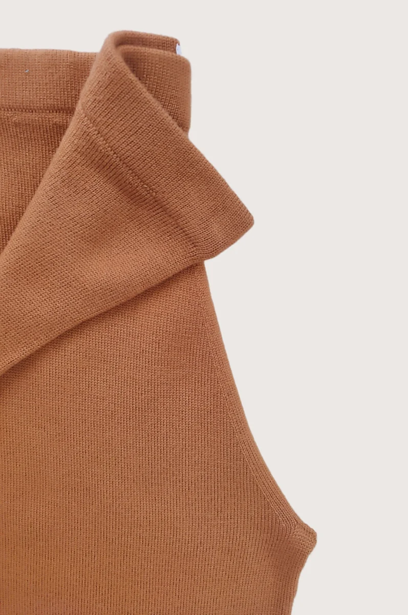 Pantalone in lana da donna a palazzo con elastico in vita - immagine 4