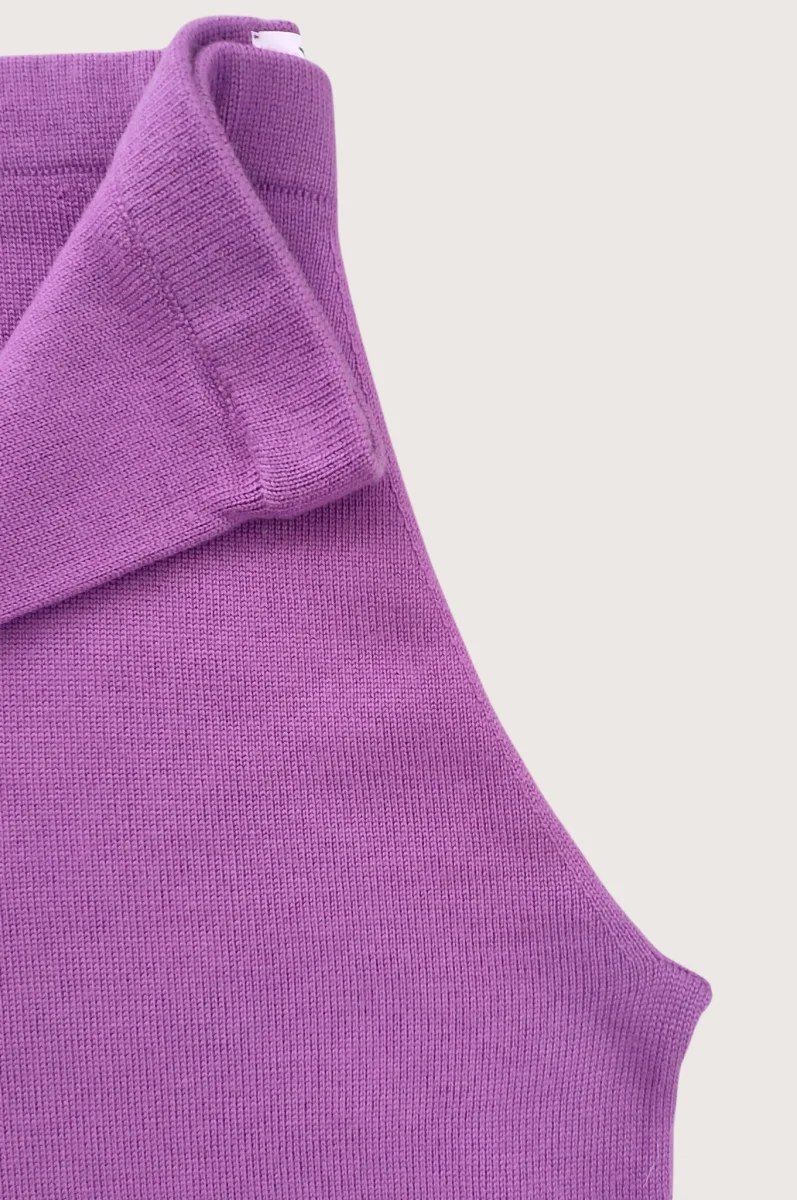 Pantalone in lana da donna elegante colore viola - immagine 5