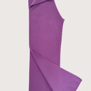 Pantalone in lana da donna elegante colore viola