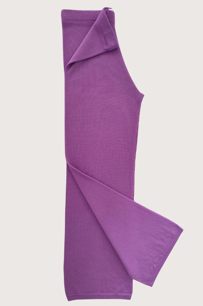 Pantalone in lana da donna elegante colore viola