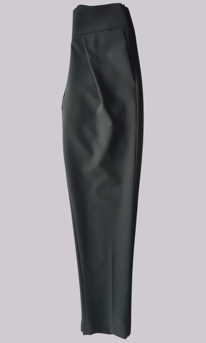 Pantaloni skinny eleganti da donna neri con pinces vita alta - immagine 5