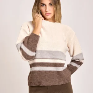 Girocollo Righe Moka