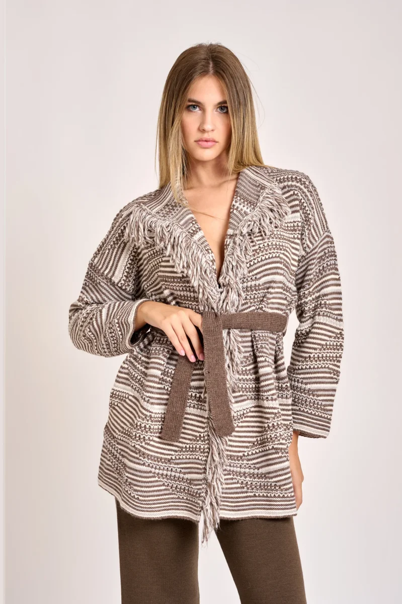 Cardigan con Cintura Moka