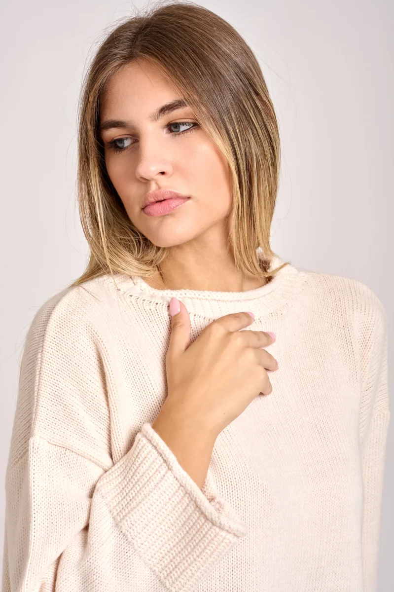 Girocollo Over Crema - immagine 4
