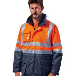 Giaccone alta visibilità antipioggia antifreddo