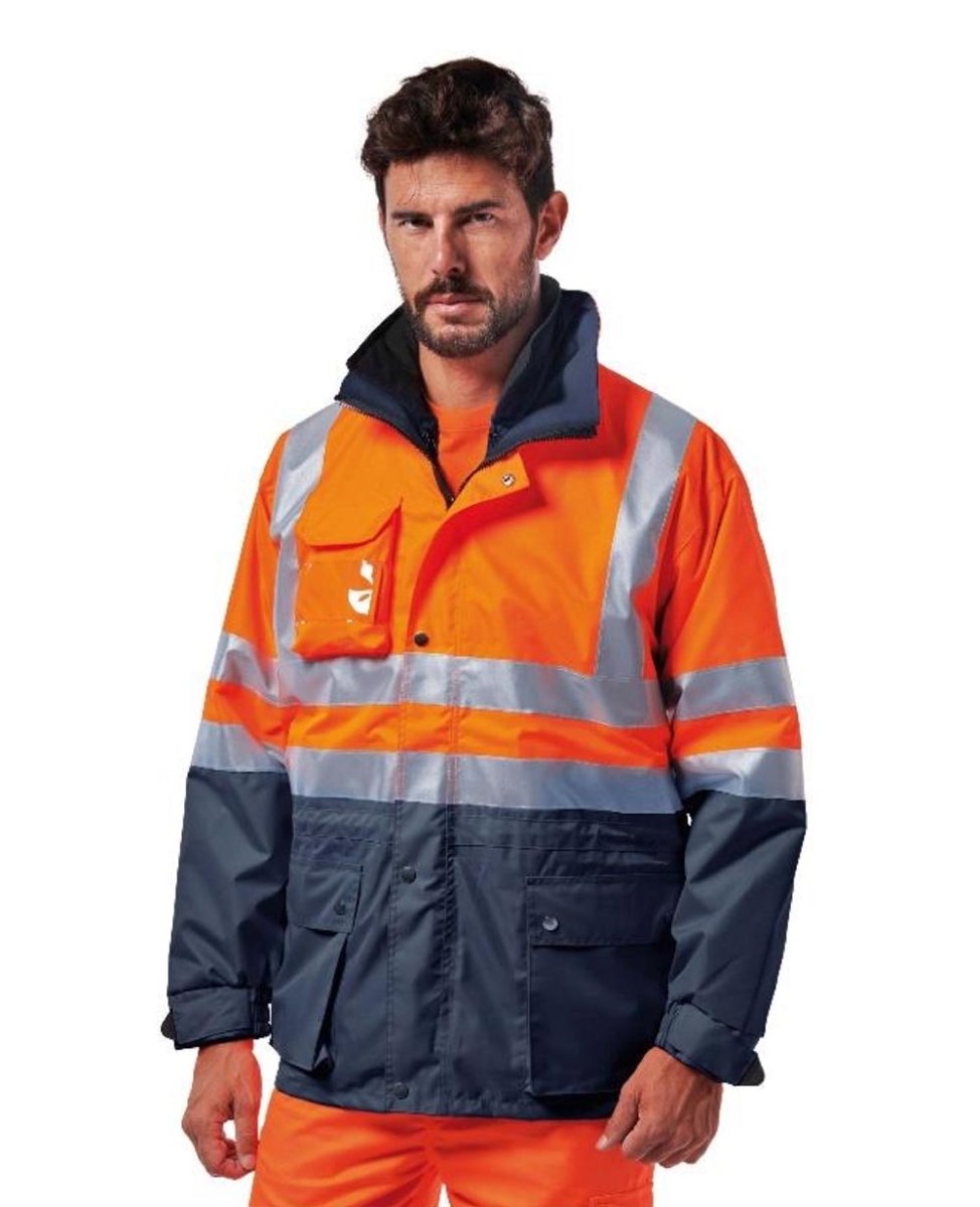 Giaccone alta visibilità antipioggia antifreddo