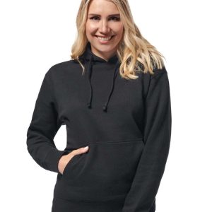 Felpa cotone con cappuccio nera