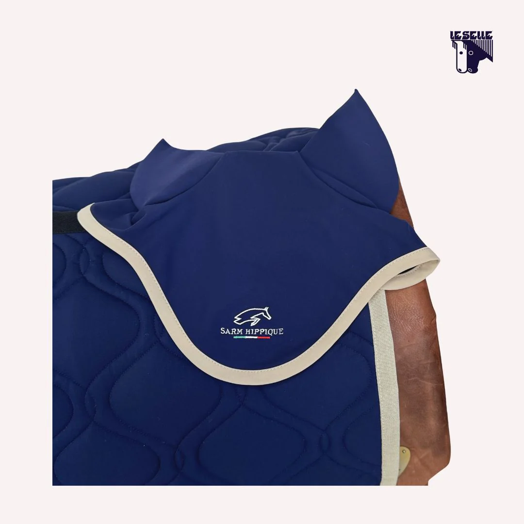 SOTTOSELLA E CUFFIETTA SARM HIPPIQUE - BLU E BEIGE - immagine 5