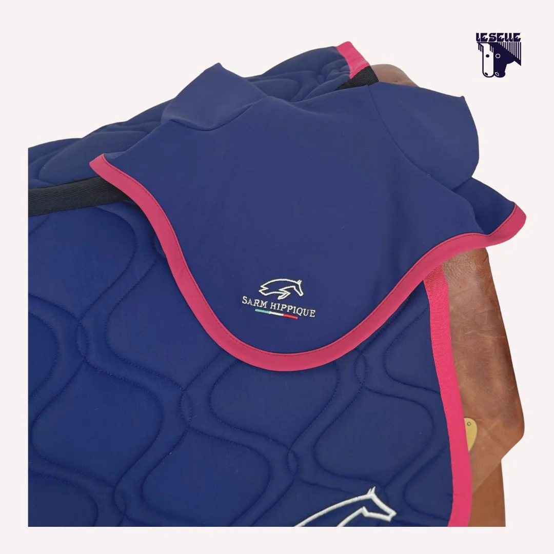 SOTTOSELLA E CUFFIETTA SARM HIPPIQUE - BLU E ROSA - immagine 5