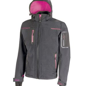 Giacca softshell U-Power grigia / fucsia