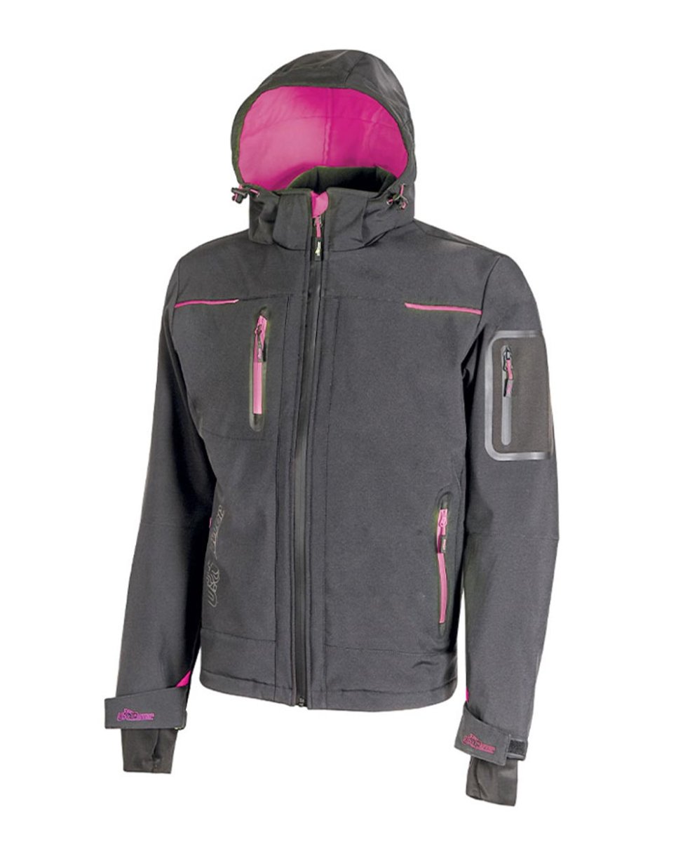 Giacca softshell U-Power grigia / fucsia - immagine 2