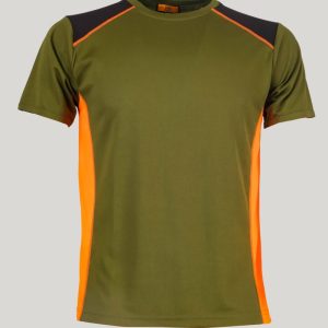 T-shirt in tessuto tecnico elasticizzato e dettagli alta visibilità RS Hunting A1