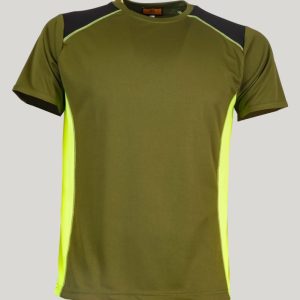 T-shirt in tessuto tecnico elasticizzato con dettagli alta visibilità RS Hunting A2