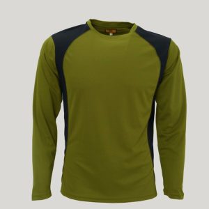 T-shirt manica lunga elasticizzata verde RS Hunting C/2