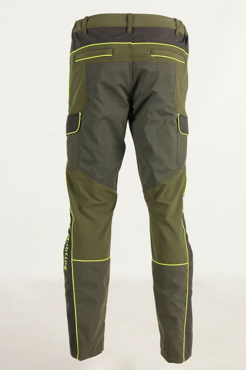 Pantalone da caccia elasticizzato con profili verde alta visibilità RS Hunting T120 - immagine 4