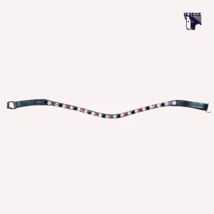 FRONTALINO SILVERLINE TACK - NERO/FUXIA
