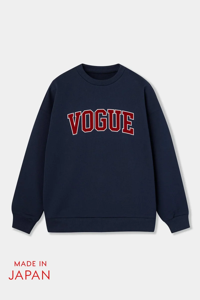 VOGUE Sweatshirt Navy College Bordeaux Logo | Japanese Edition