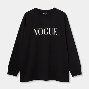 『VOGUE』ロゴ ロングTシャツ ブラック