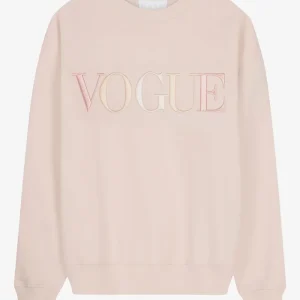 VOGUE Sweatshirt Light Peach Embroidered Ombré Logo