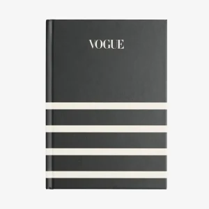 VOGUE Notebook Striped Back White